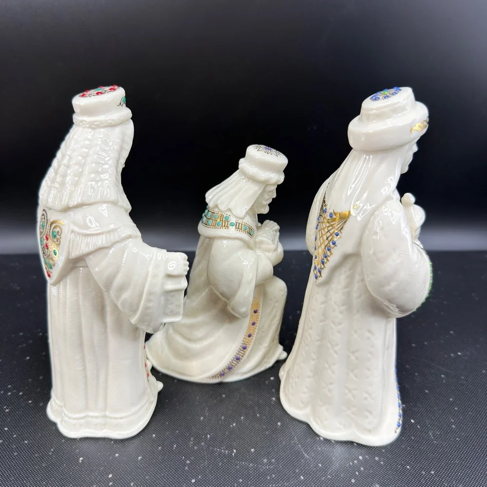 Lenox China‎ Jewels Three Kings Nativity Set Balthazar Gaspar Melchior 1994 NEW